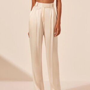 Shona Joy High Waisted Tailor Pant (Cream)
